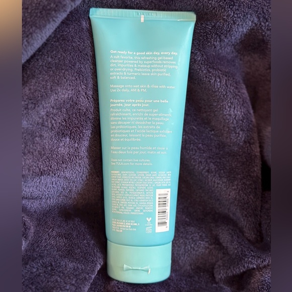 💙Tula - The Cult Classic Purifying Cleanser 6.7oz - (1/2 Full) - Picture 2 of 2